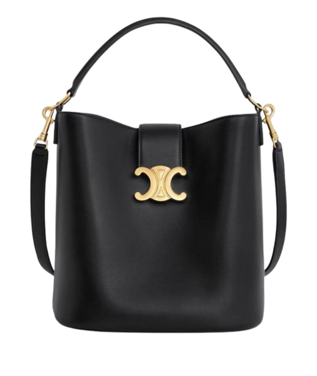 CELINE Черная кожаная сумка через плечо, фото 1