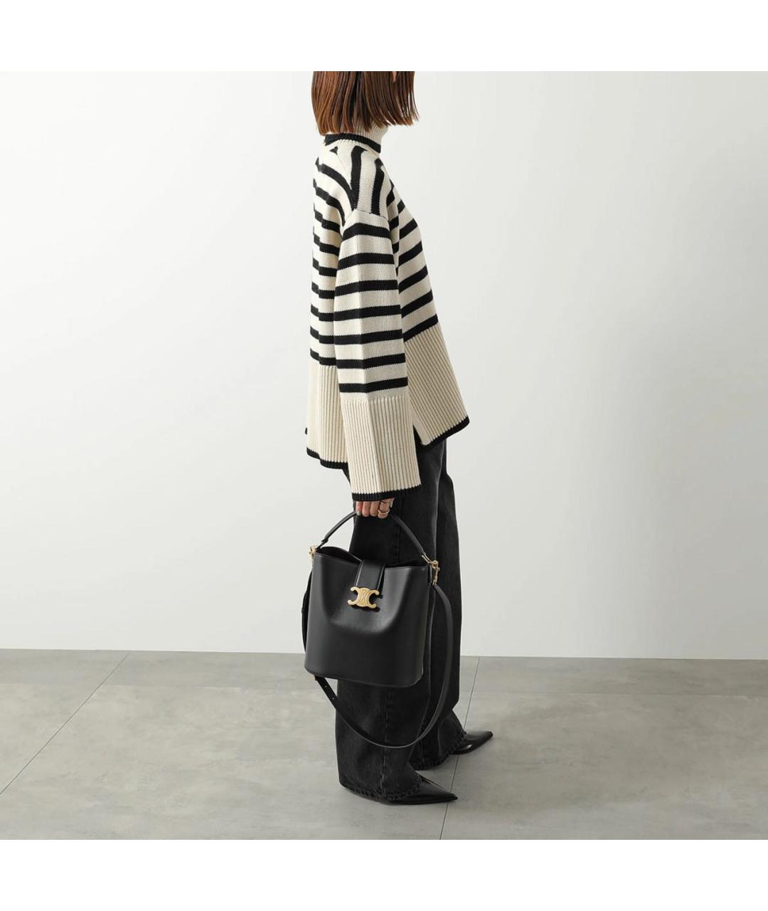 CELINE Черная кожаная сумка через плечо, фото 7