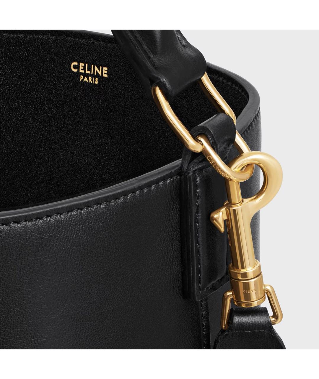 CELINE Черная кожаная сумка через плечо, фото 2