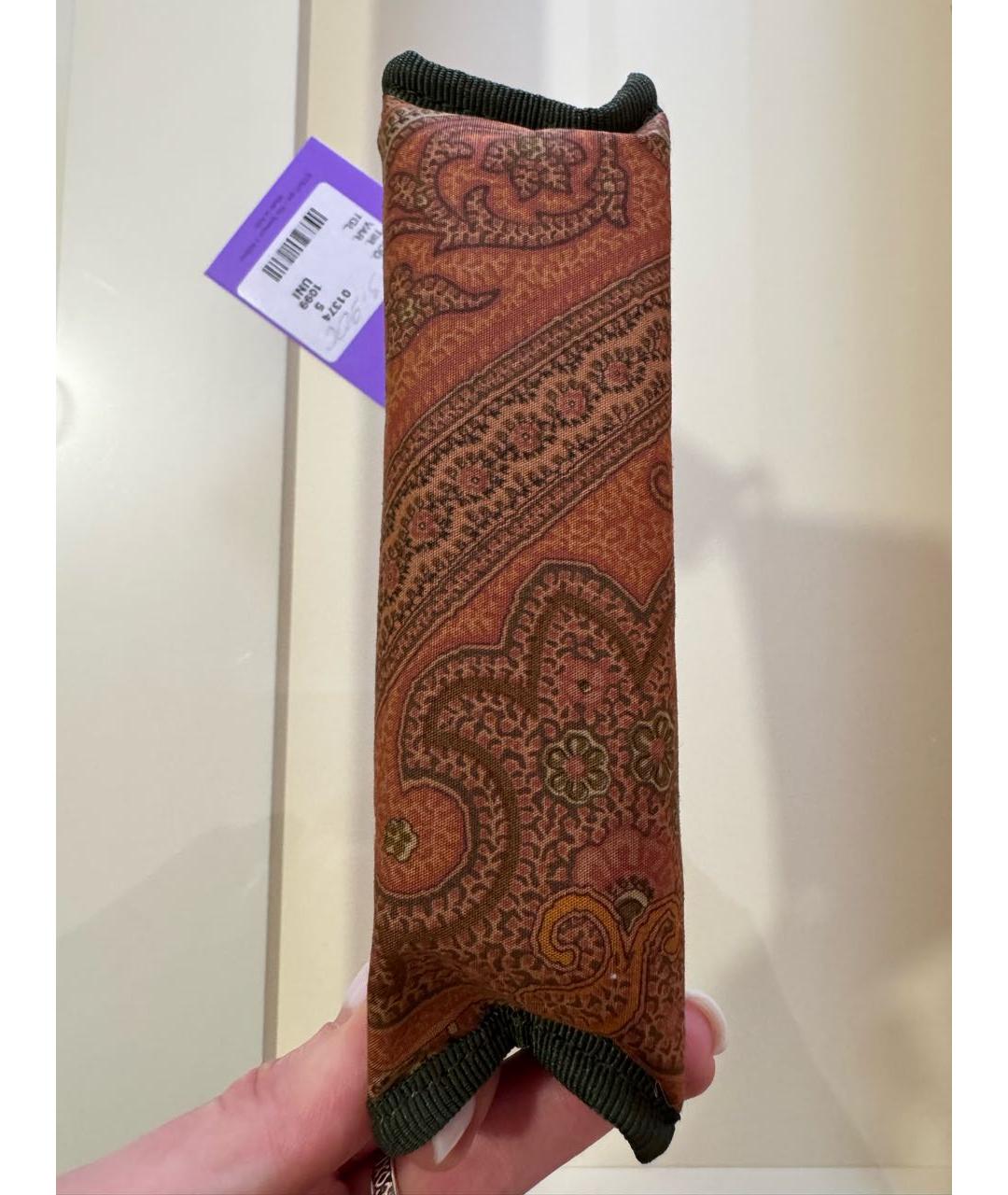 ETRO Коричневая хлопковая косметичка, фото 5