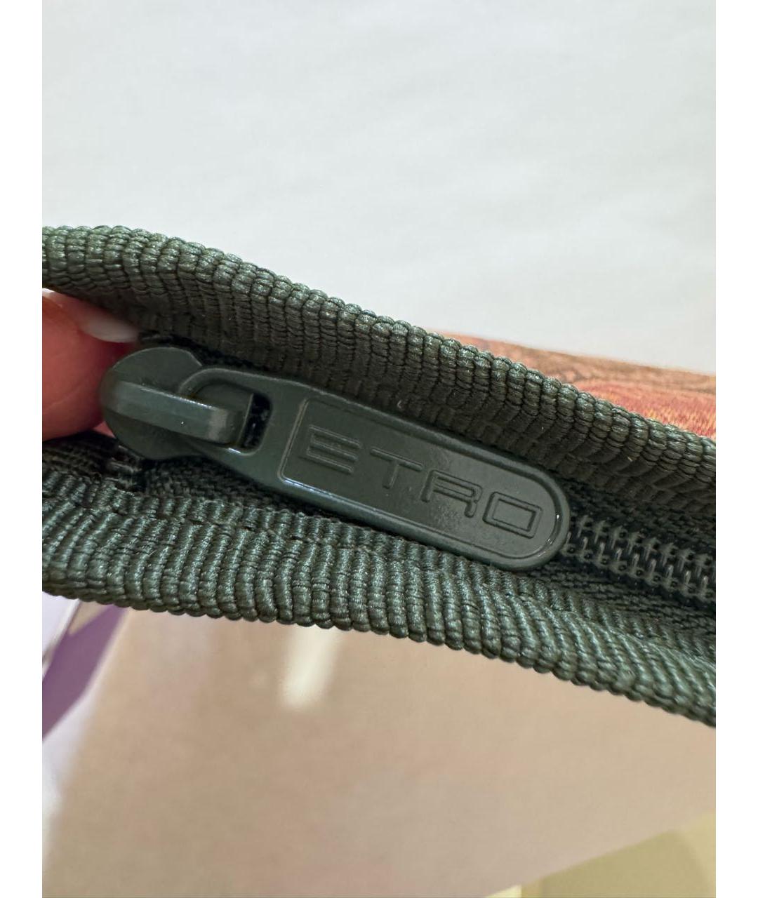 ETRO Коричневая хлопковая косметичка, фото 6