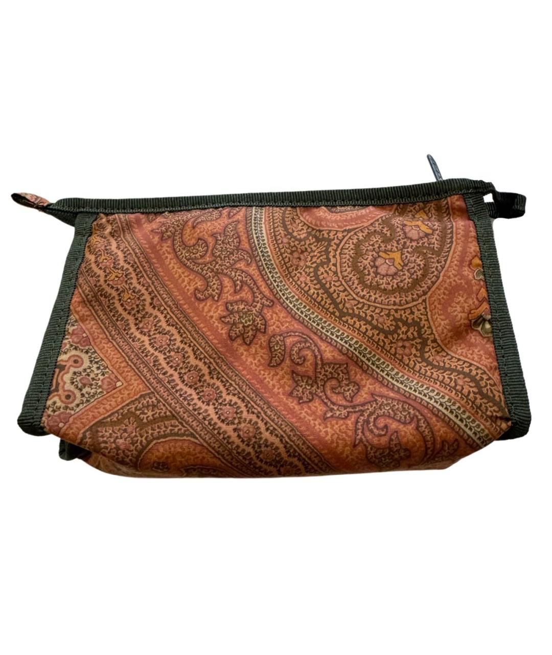ETRO Коричневая хлопковая косметичка, фото 2