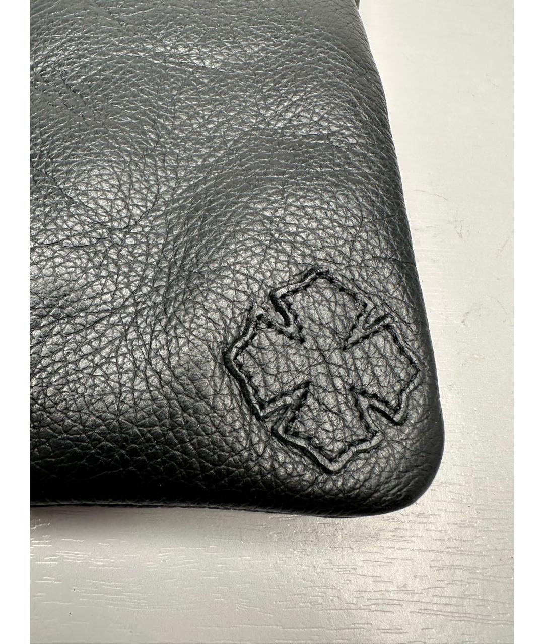 CHROME HEARTS Черный кожаный кошелек, фото 2