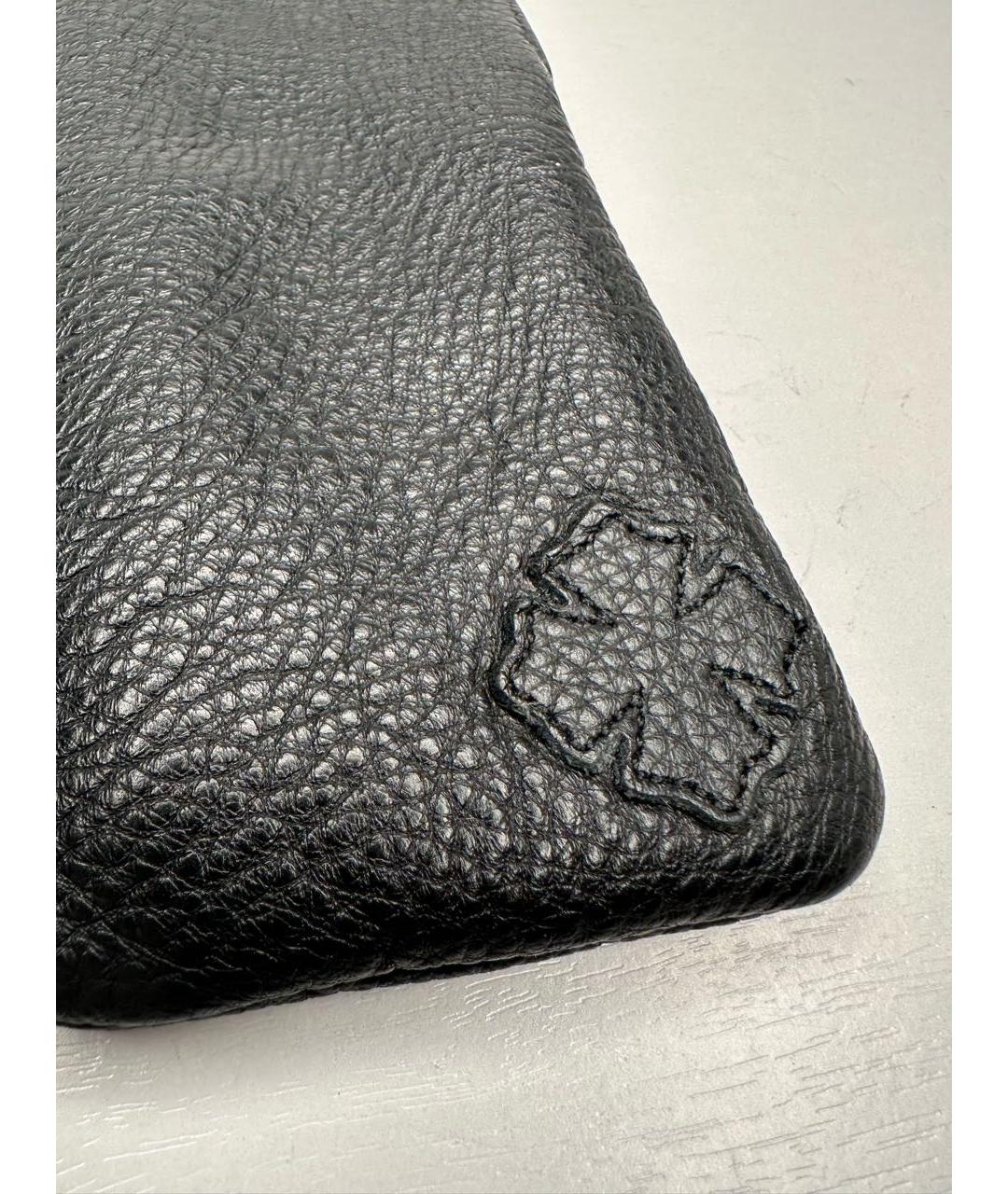 CHROME HEARTS Черный кожаный кошелек, фото 2