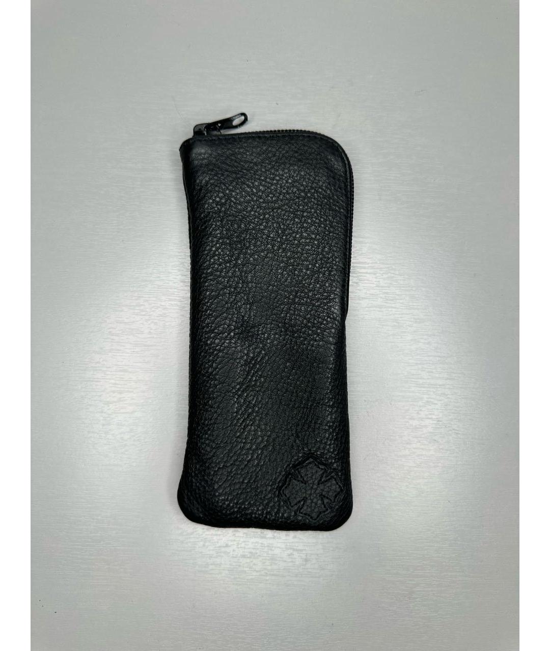 CHROME HEARTS Черный кожаный кошелек, фото 5