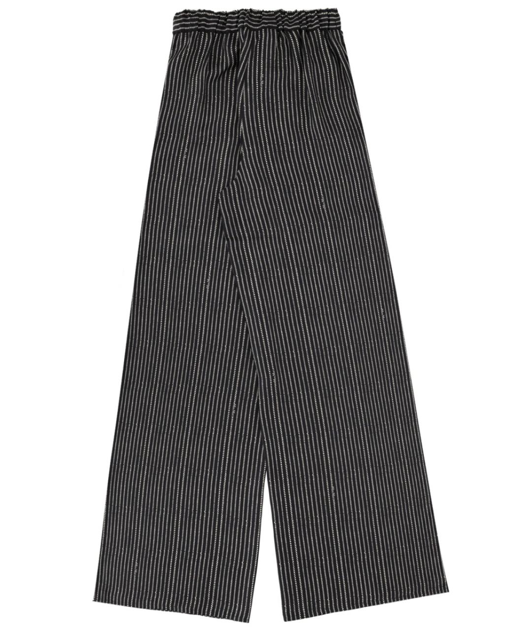 MAX MARA Черные шелковые прямые брюки, фото 2