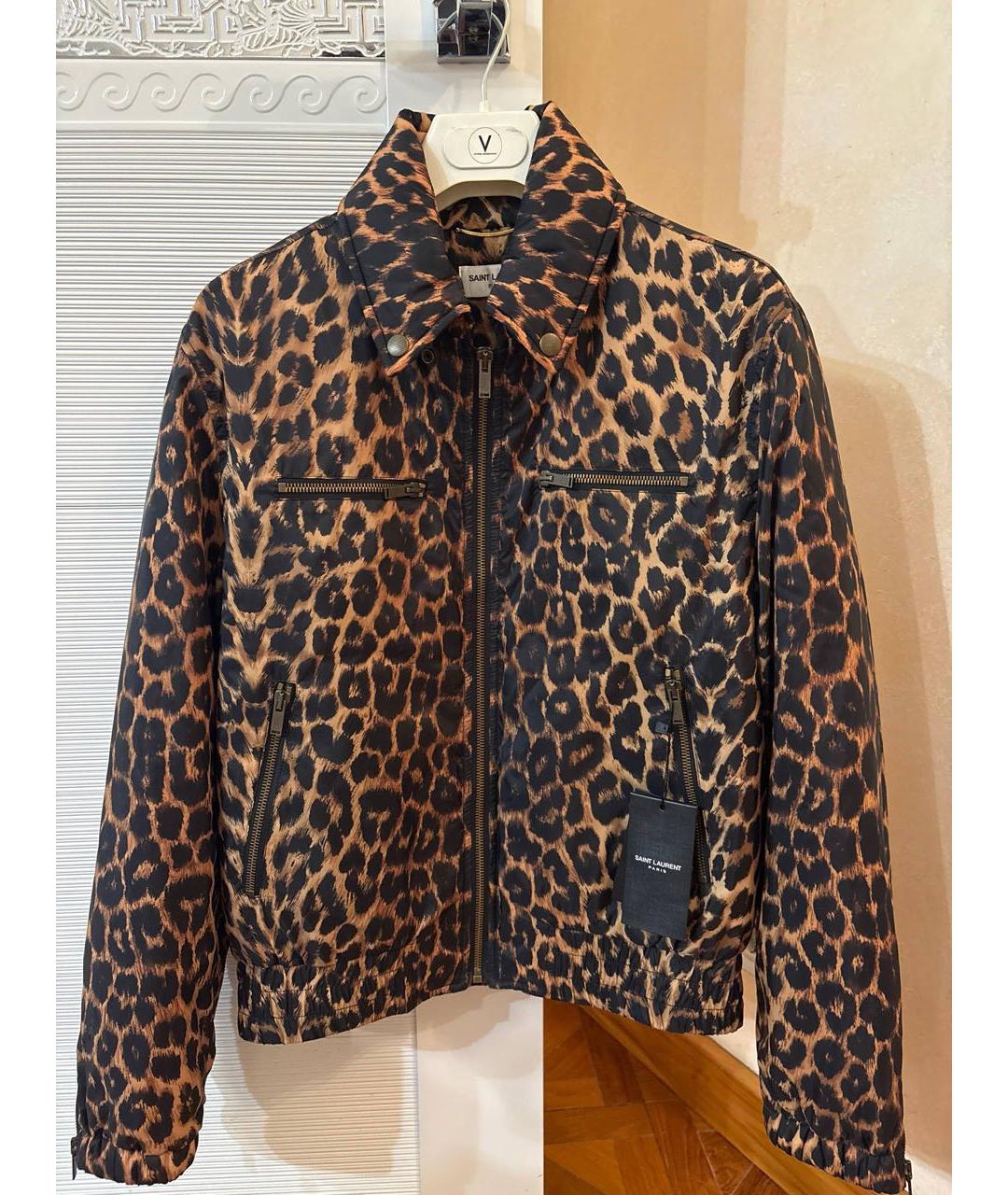 SAINT LAURENT Коричневая шелковая куртка, фото 3