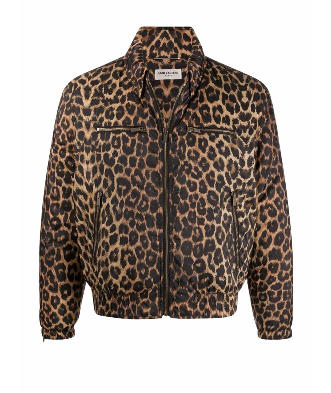 SAINT LAURENT Коричневая шелковая куртка, фото 1