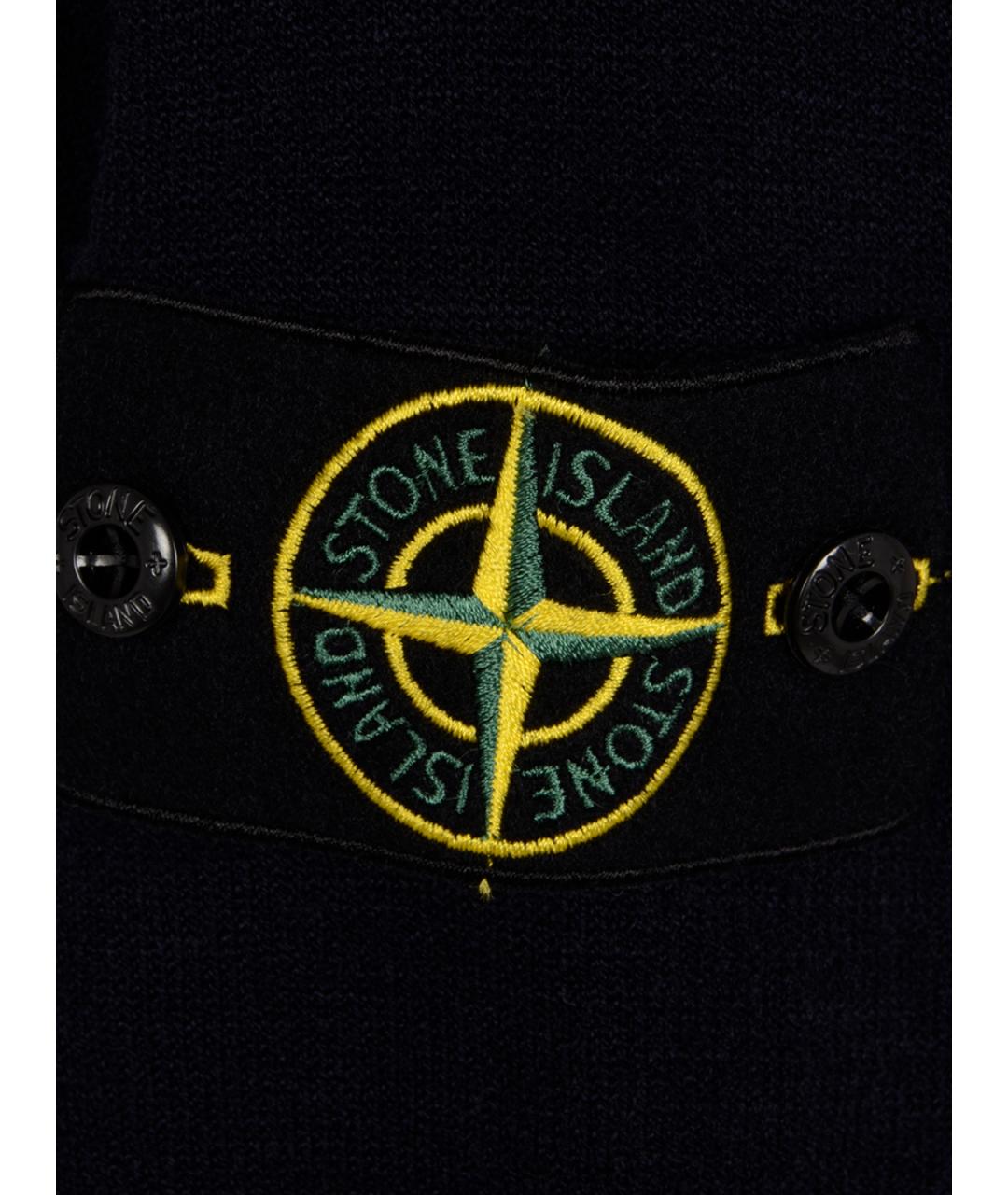 STONE ISLAND Темно-синий кардиган, фото 3