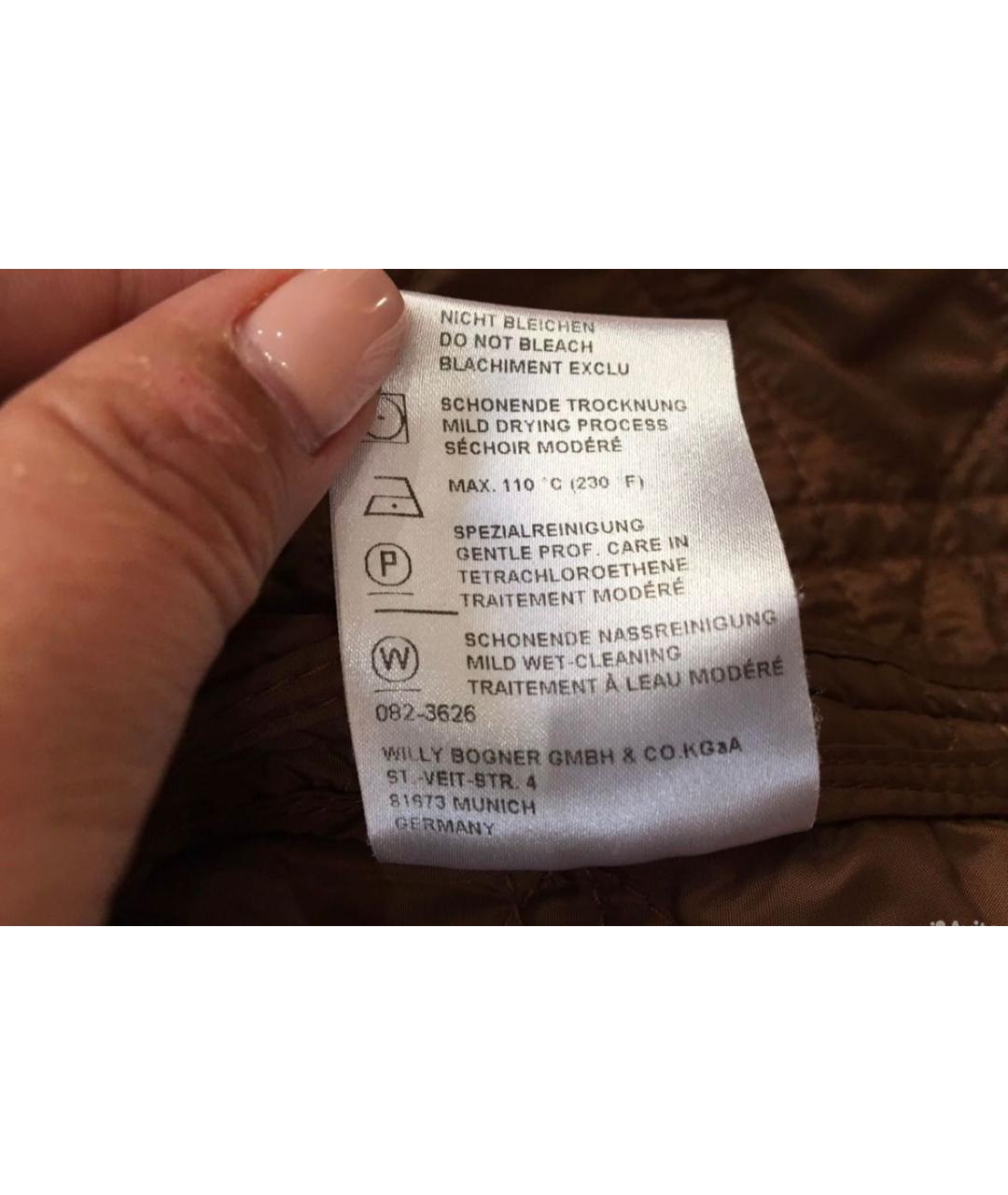 BOGNER Коричневая полиэстеровая куртка, фото 8