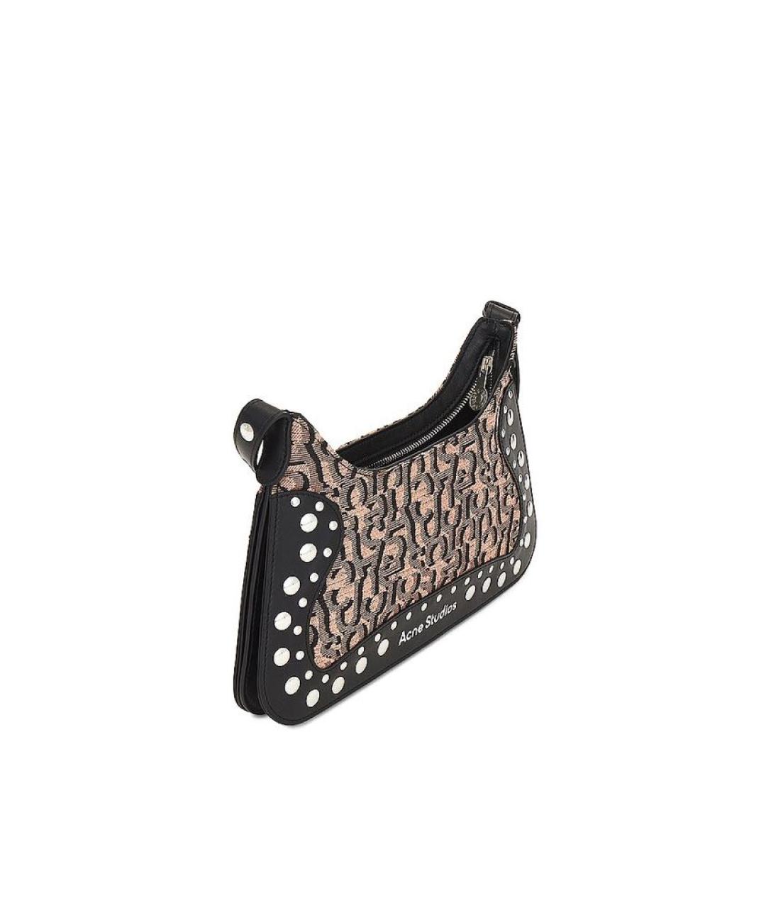 ACNE STUDIOS Черная кожаная сумка через плечо, фото 2