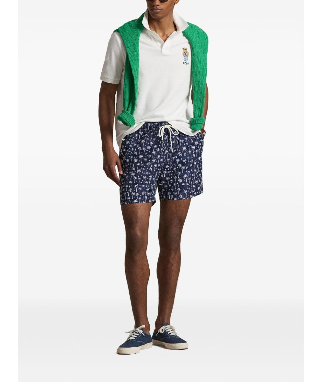 POLO RALPH LAUREN Белое хлопковое поло с коротким рукавом, фото 4