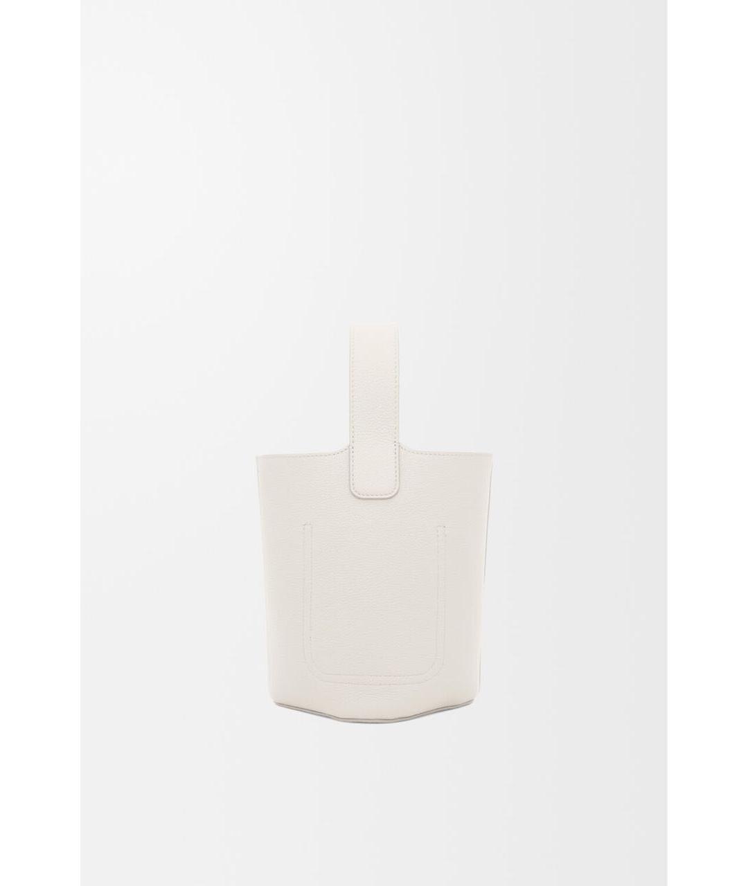 LOEWE Белая кожаная сумка с короткими ручками, фото 3