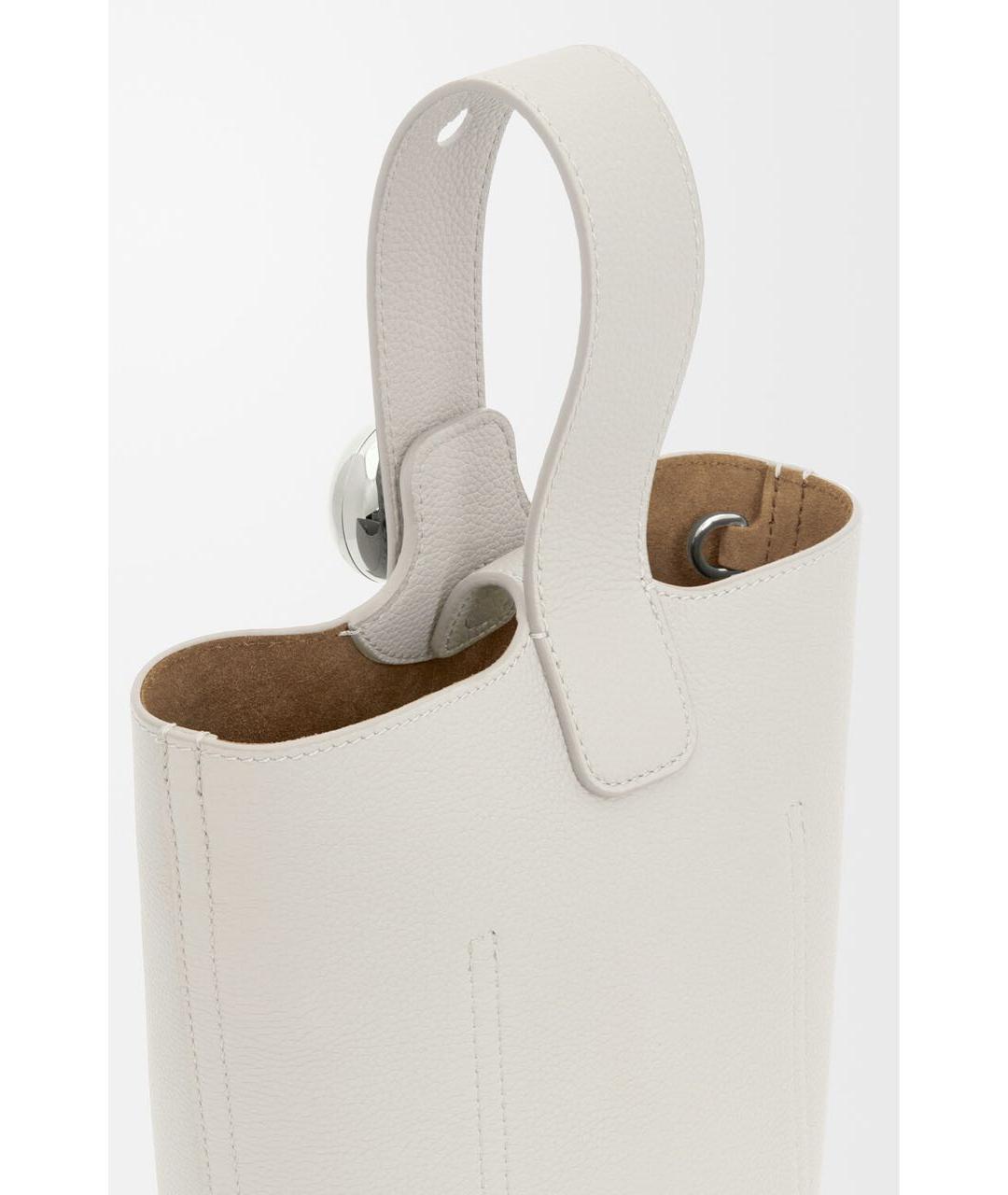 LOEWE Белая кожаная сумка с короткими ручками, фото 2