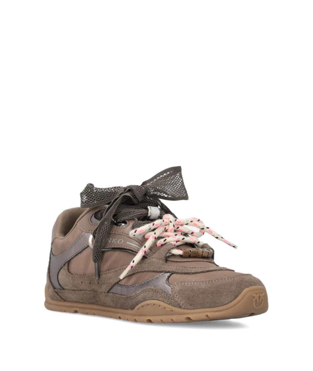 PINKO Коричневые синтетические кроссовки, фото 2