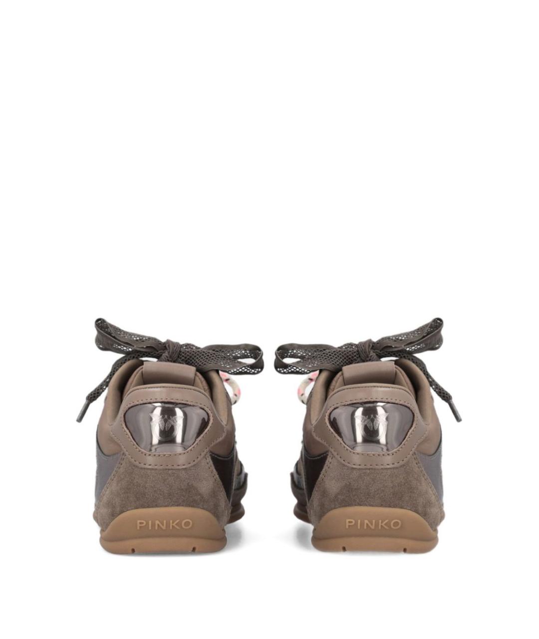 PINKO Коричневые синтетические кроссовки, фото 5