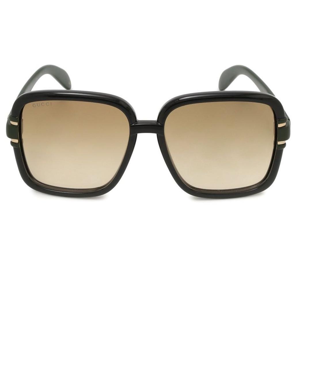 GUCCI Зеленые пластиковые солнцезащитные очки, фото 8