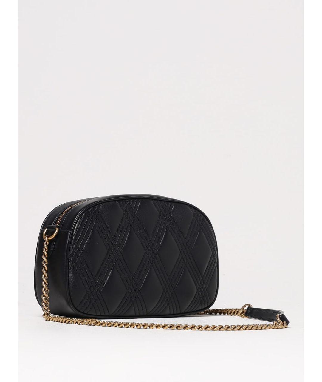 VALENTINO Черная кожаная сумка через плечо, фото 3