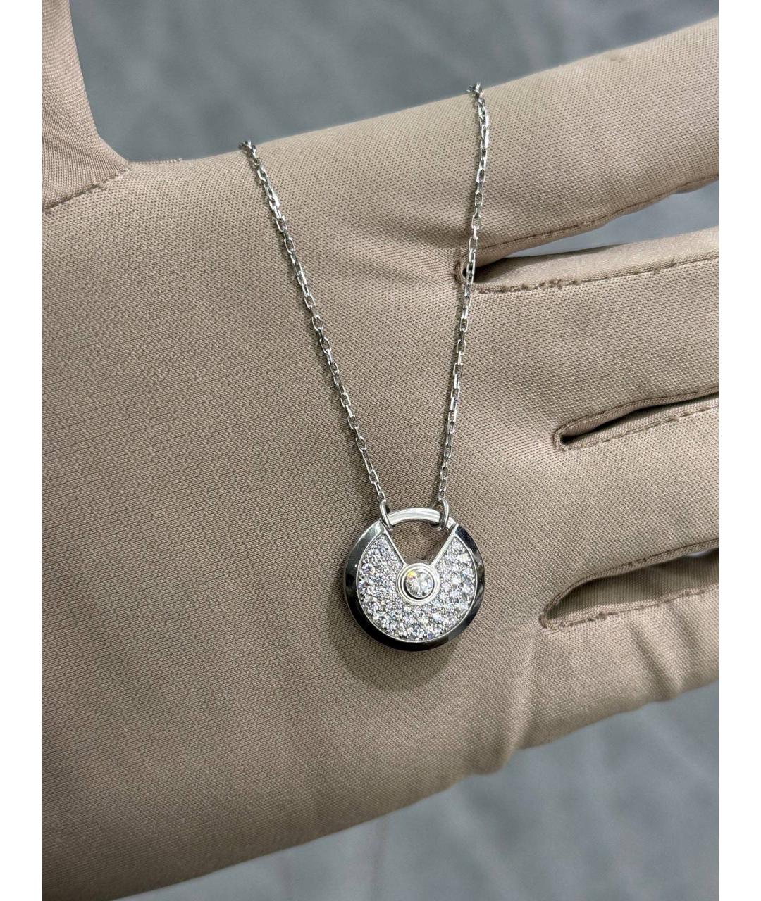 CARTIER Серебряное колье из белого золота, фото 4