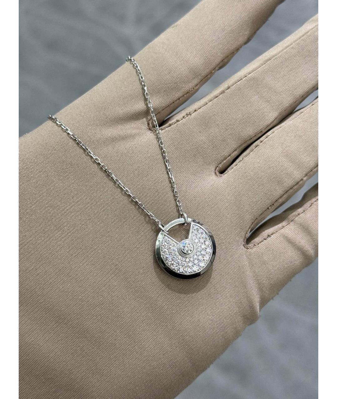 CARTIER Серебряное колье из белого золота, фото 2