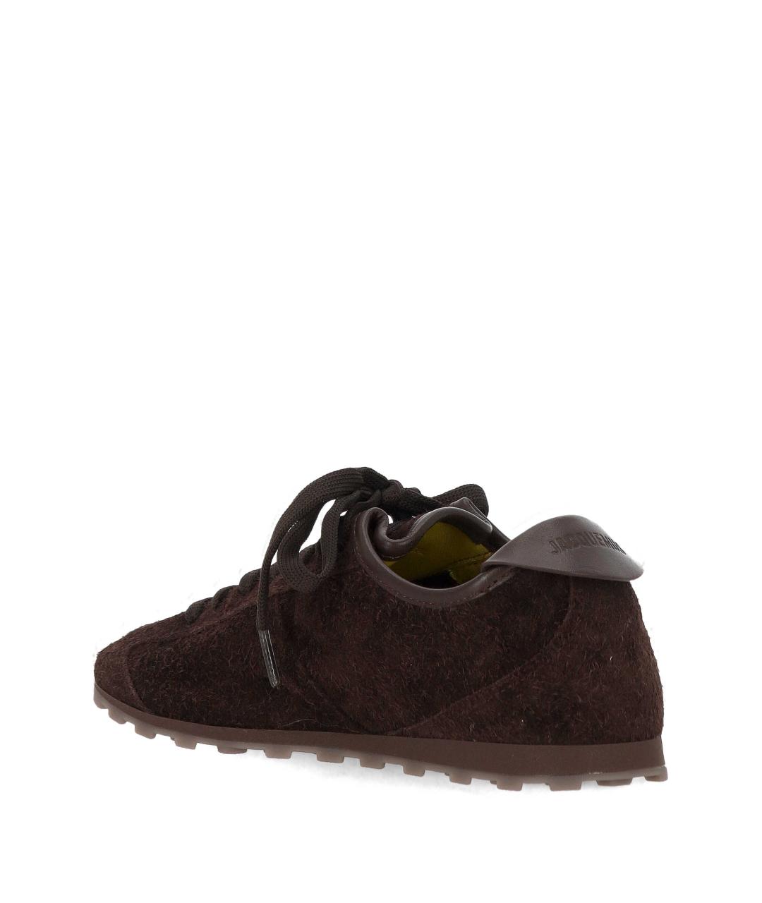 JACQUEMUS Коричневые кожаные кроссовки, фото 3