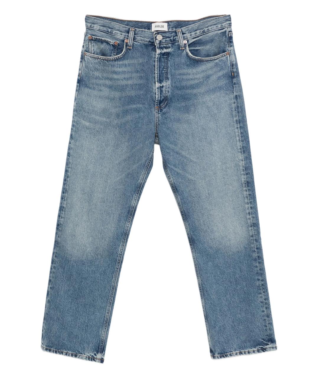 AGOLDE Синие хлопковые прямые джинсы, фото 1