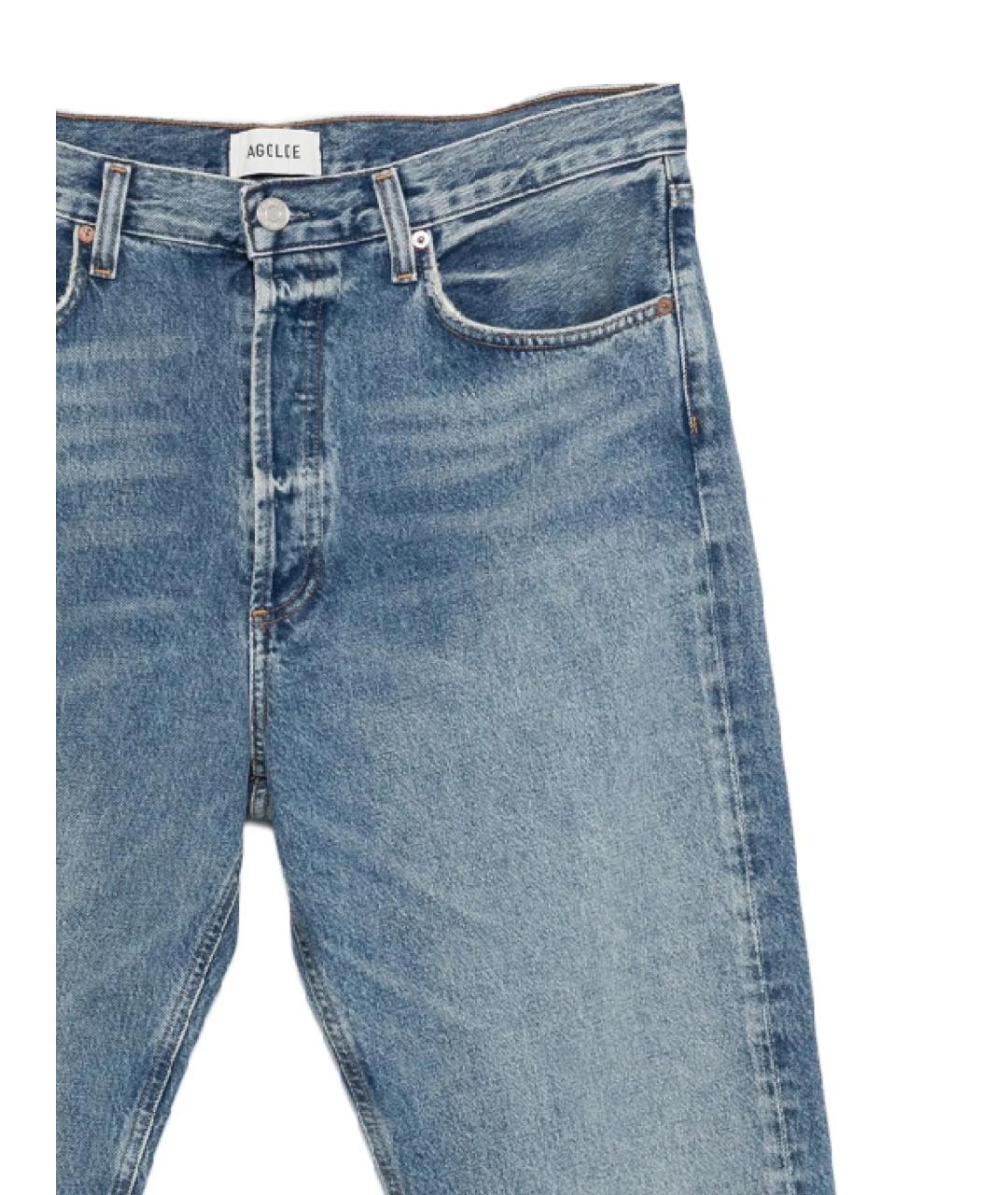 AGOLDE Синие хлопковые прямые джинсы, фото 2