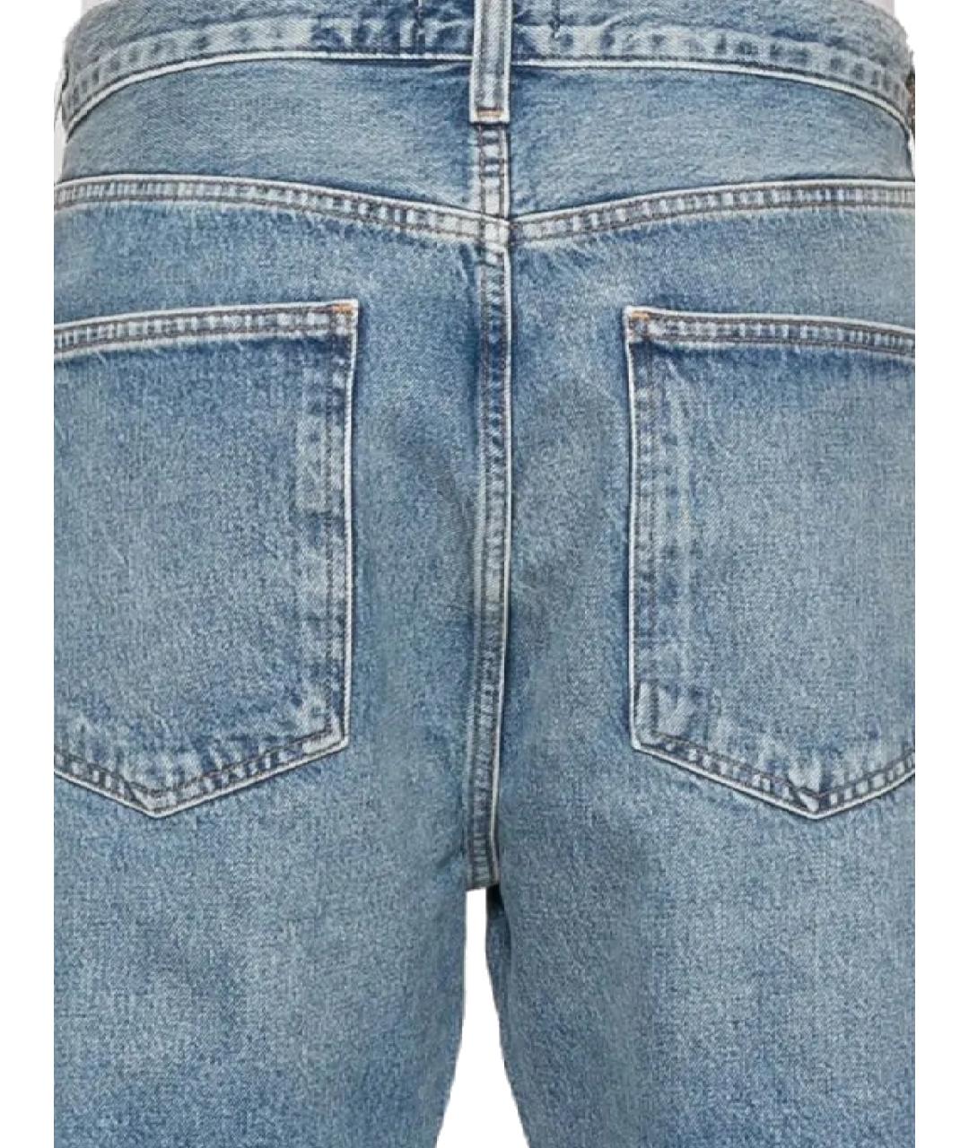 AGOLDE Синие хлопковые прямые джинсы, фото 3