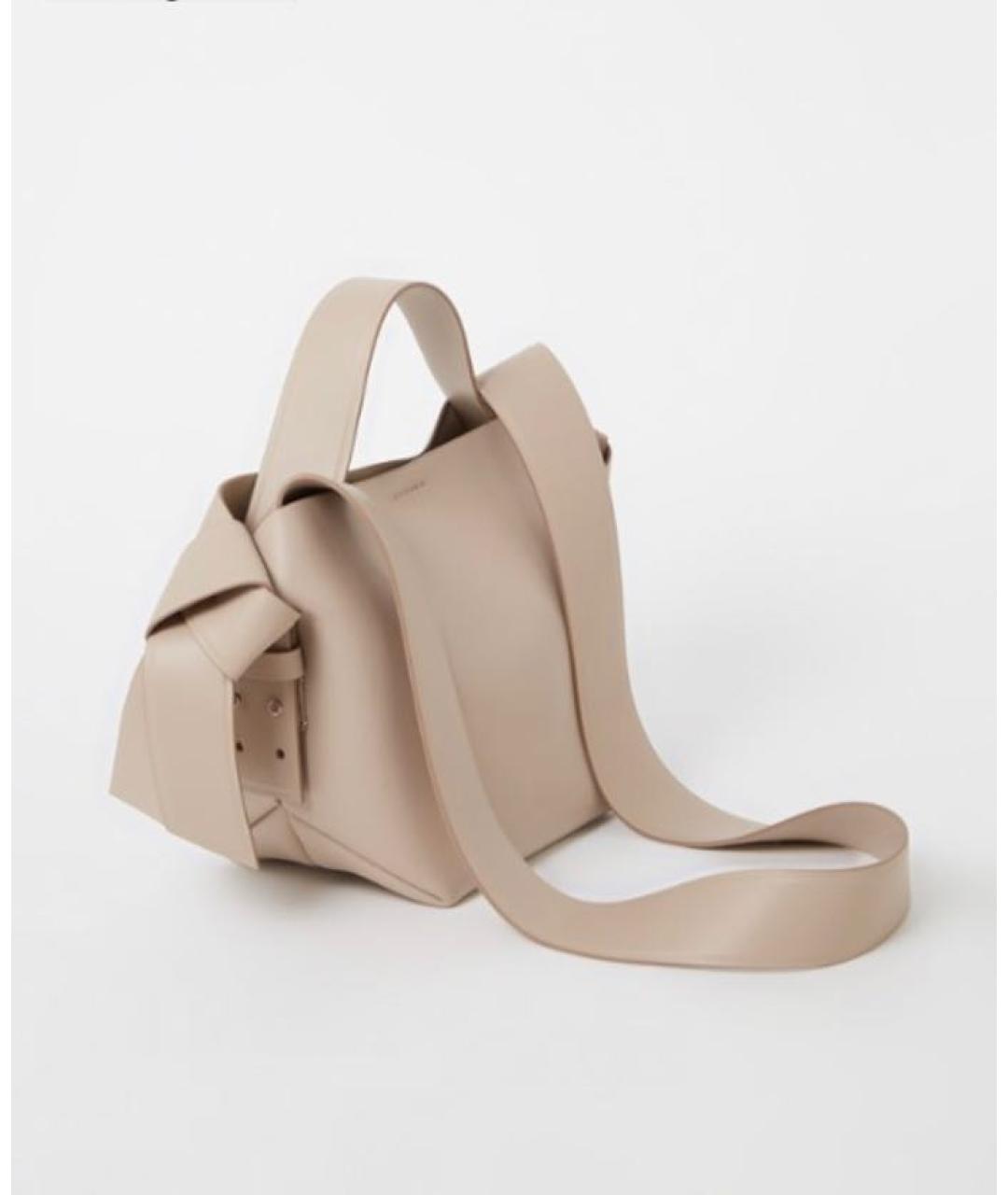 ACNE STUDIOS Бежевая кожаная сумка через плечо, фото 2