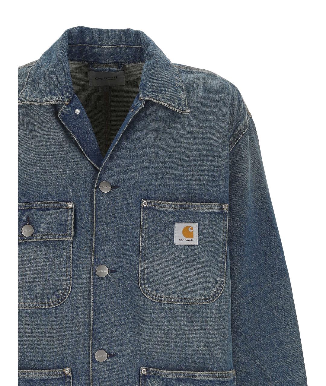 CARHARTT WIP Синяя хлопковая куртка, фото 2