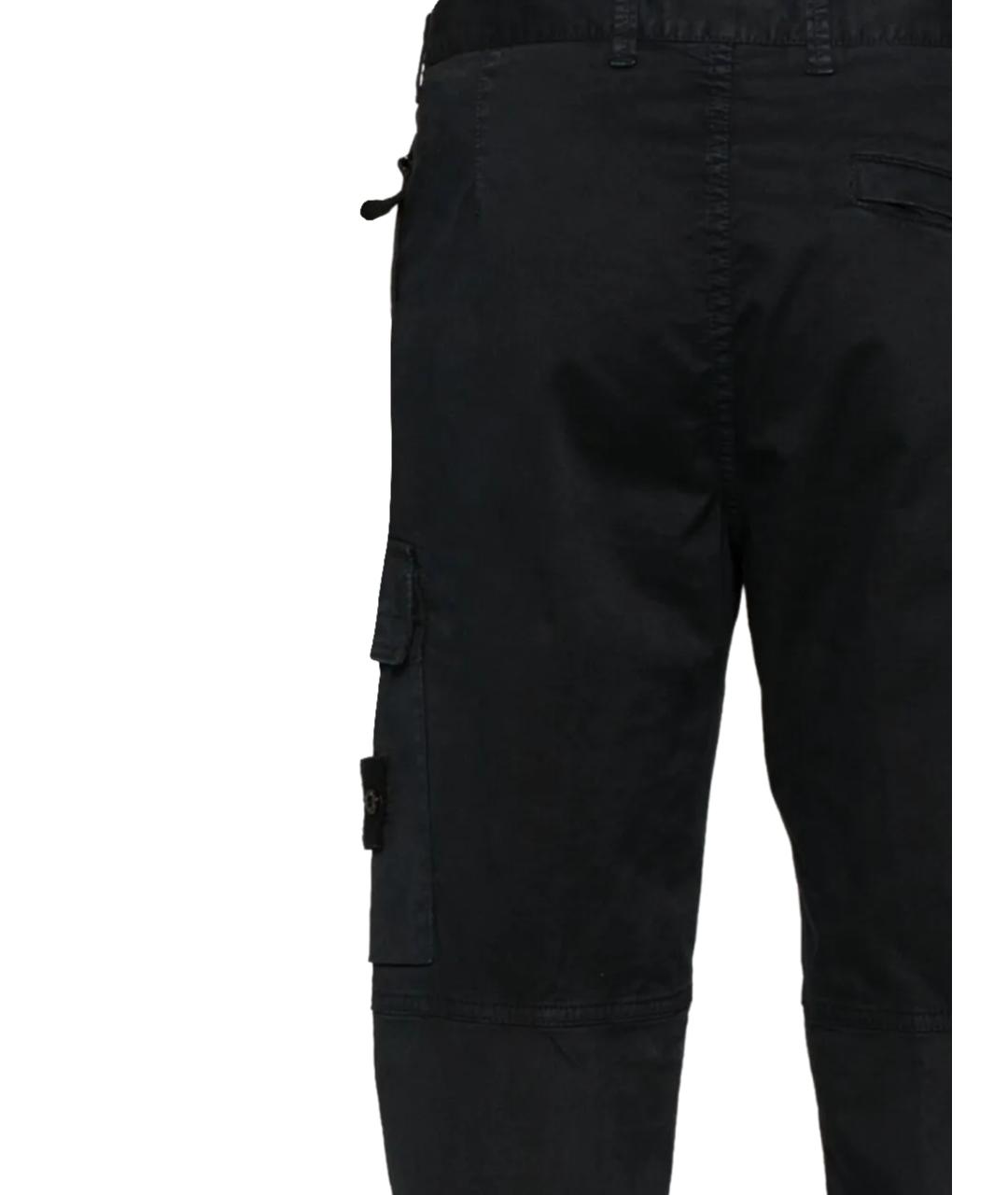 STONE ISLAND Синие хлопковые повседневные брюки, фото 3