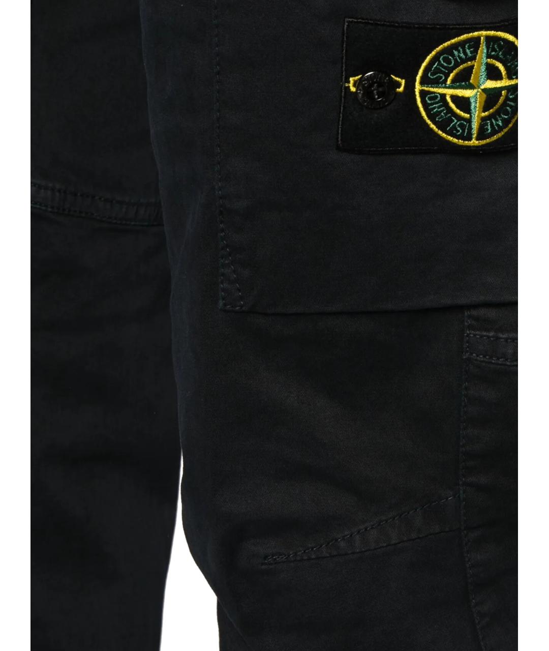 STONE ISLAND Синие хлопковые повседневные брюки, фото 2