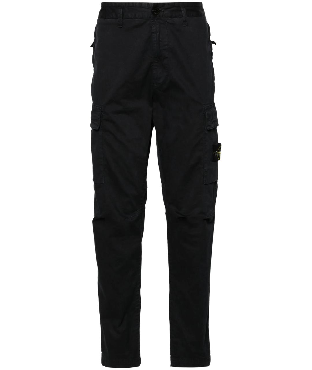 STONE ISLAND Синие хлопковые повседневные брюки, фото 1