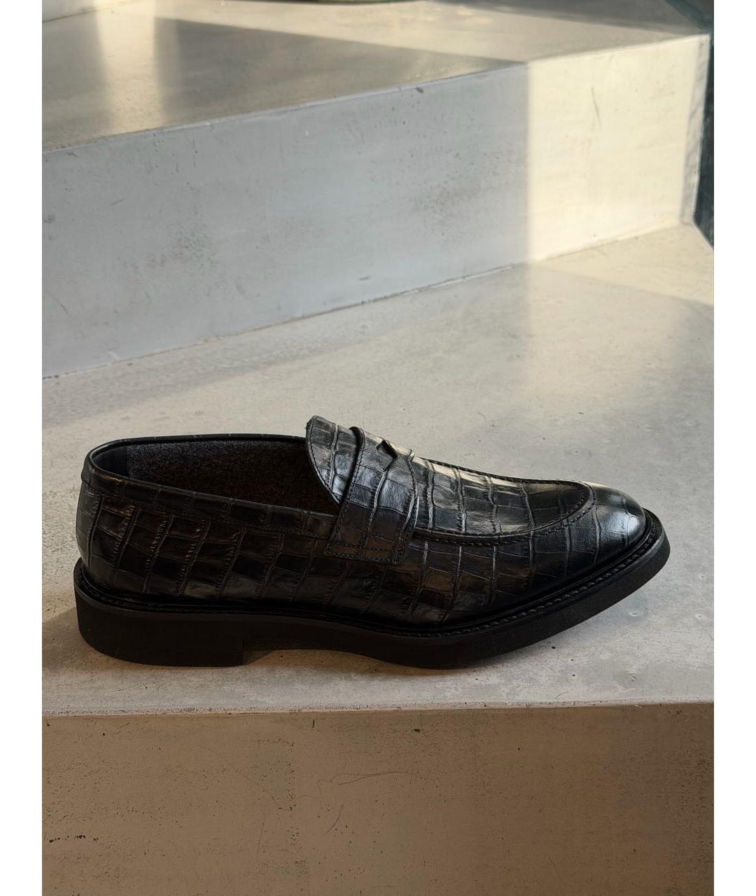 DOUCAL'S Черные кожаные лоферы, фото 6