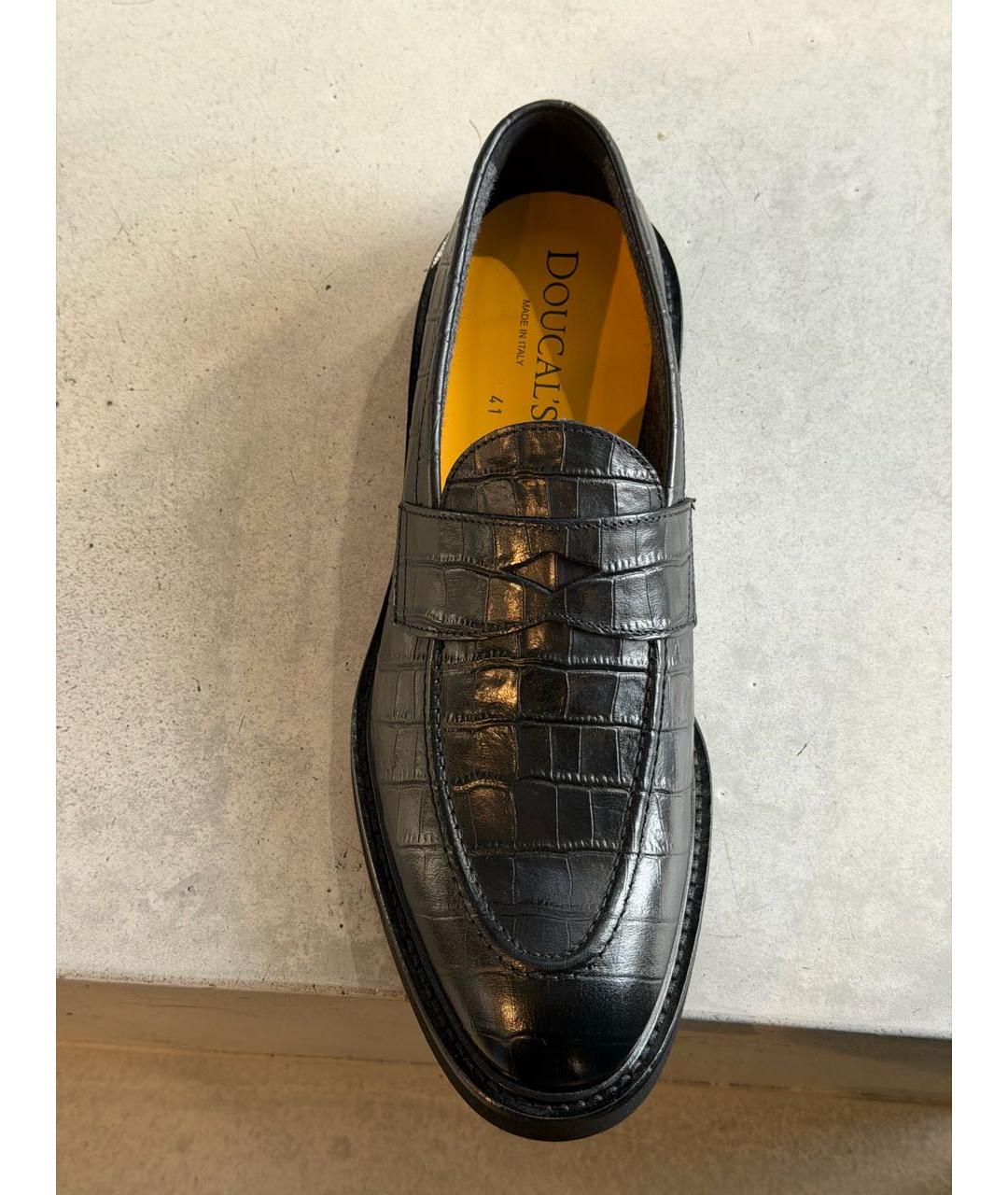 DOUCAL'S Черные кожаные лоферы, фото 2