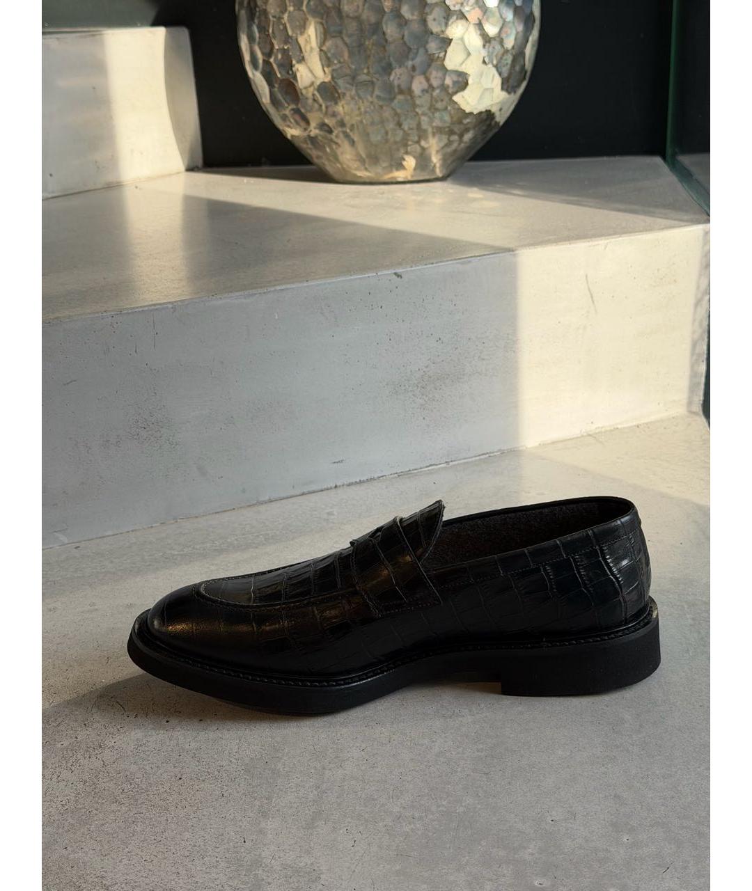 DOUCAL'S Черные кожаные лоферы, фото 4