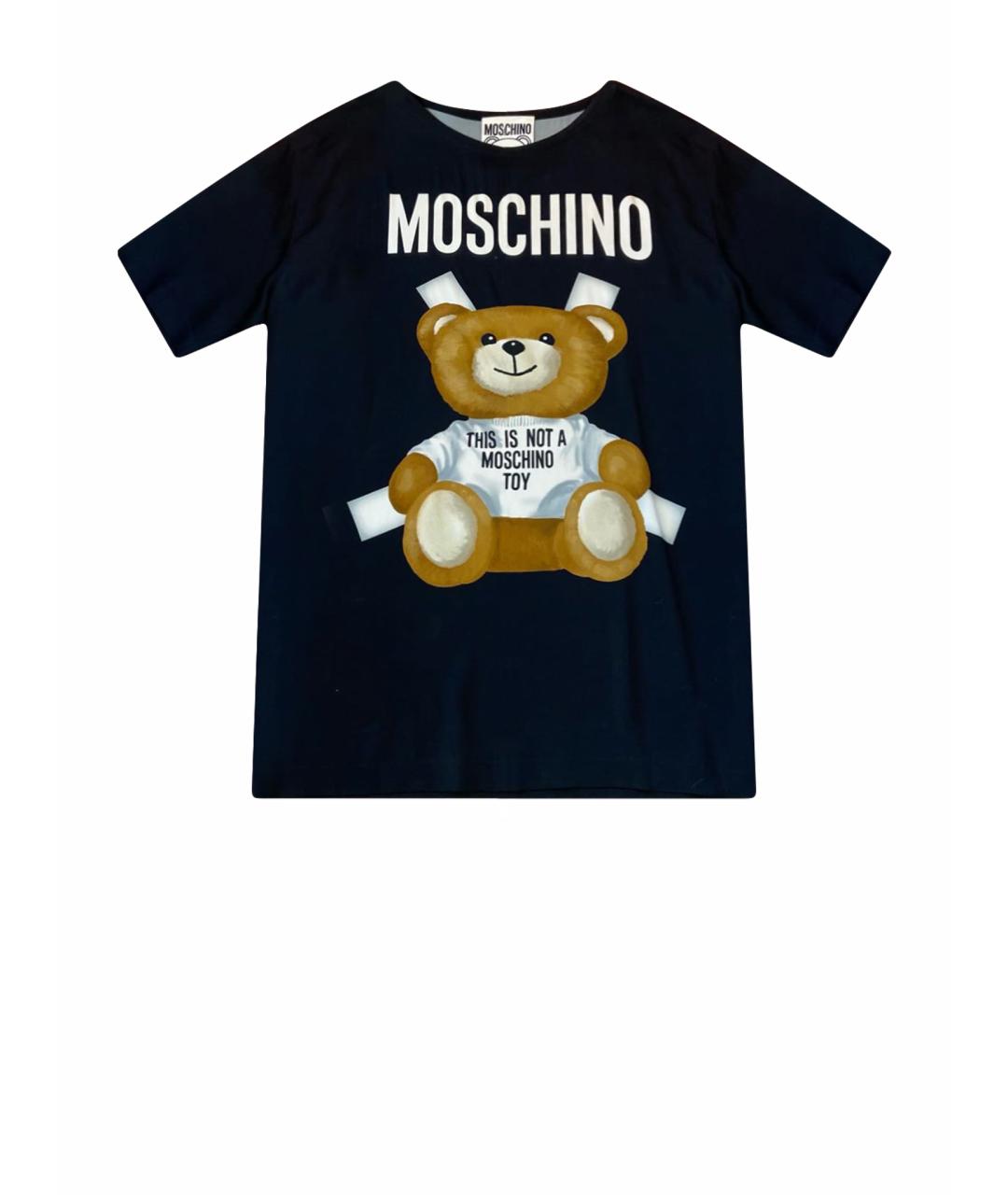 MOSCHINO Антрацитовое вискозное повседневное платье, фото 1