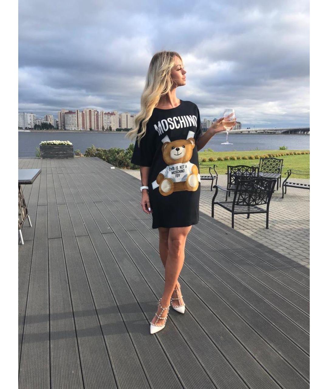 MOSCHINO Антрацитовое вискозное повседневное платье, фото 8