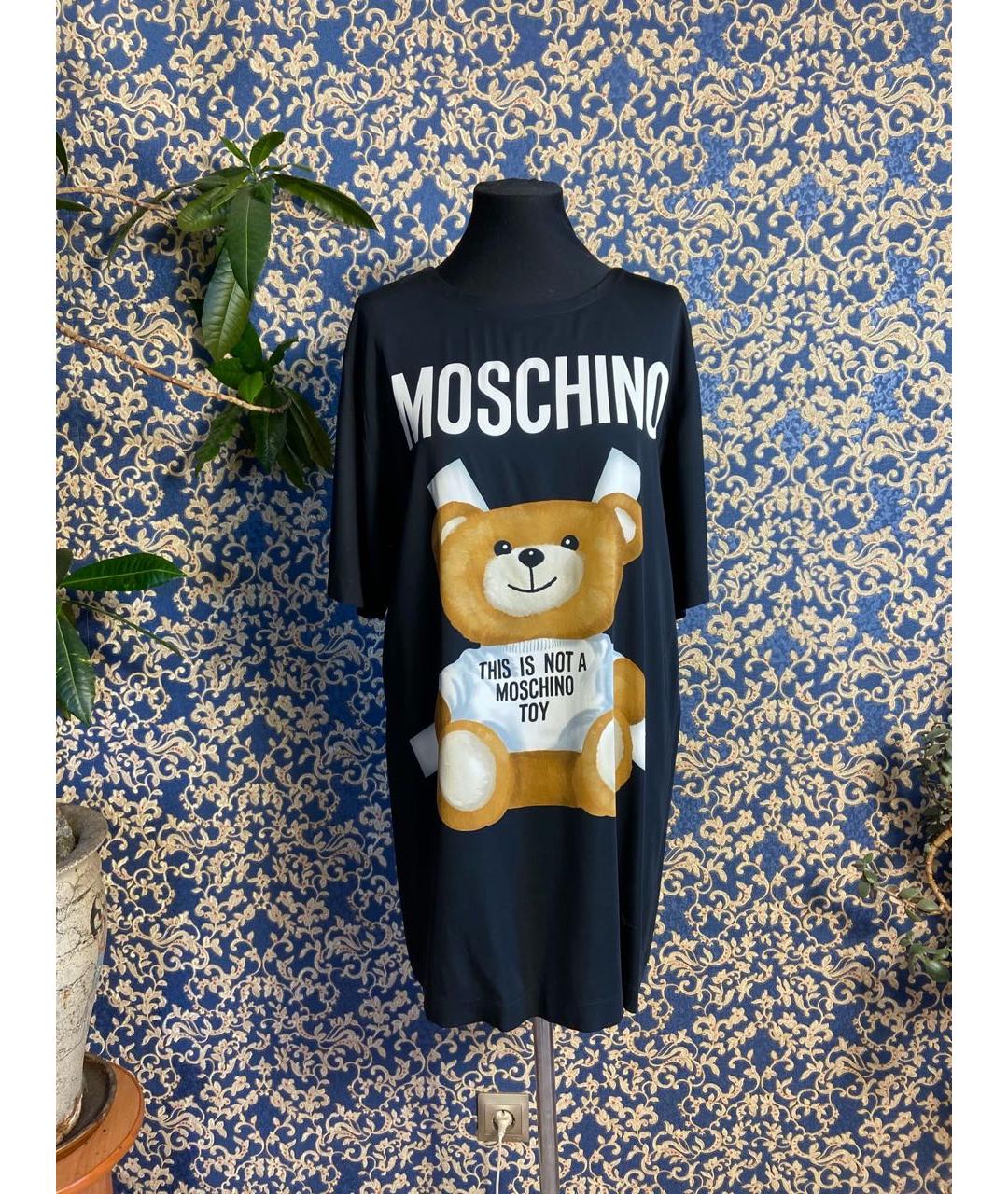 MOSCHINO Антрацитовое вискозное повседневное платье, фото 9