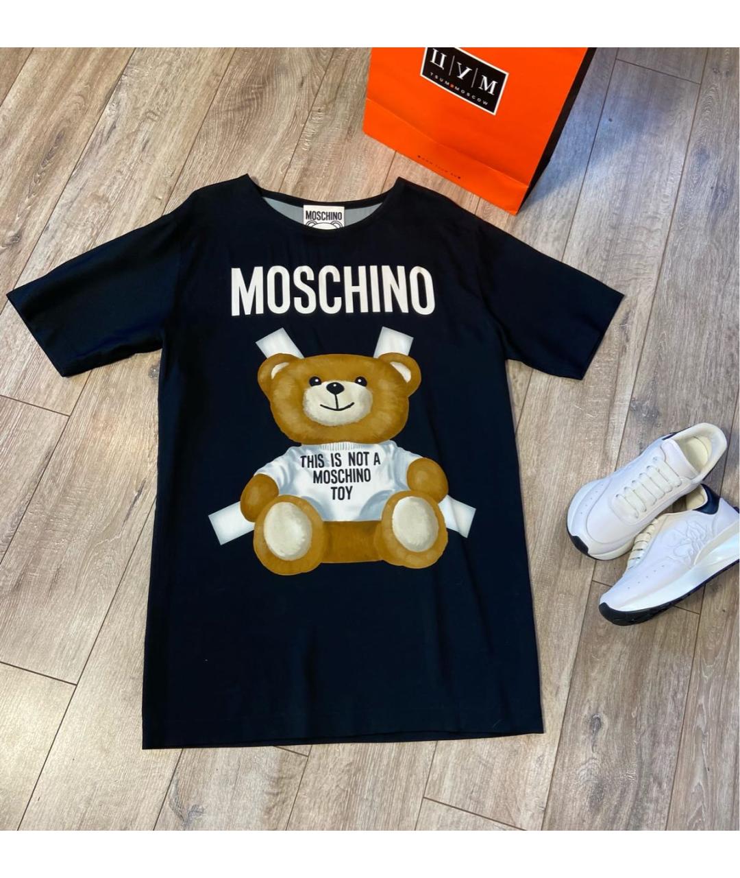 MOSCHINO Антрацитовое вискозное повседневное платье, фото 3