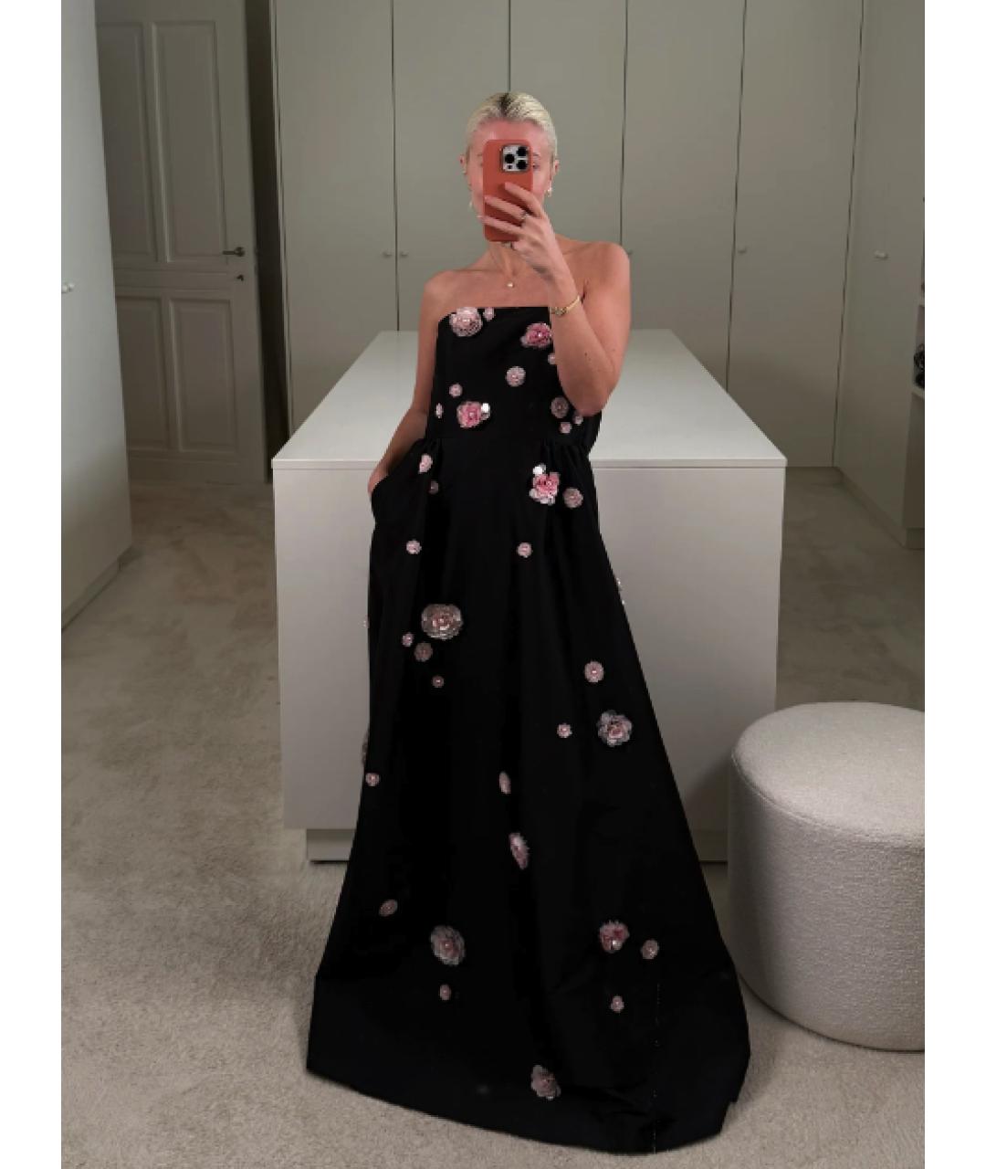 BERNADETTE Черное полиэстеровое вечернее платье, фото 4