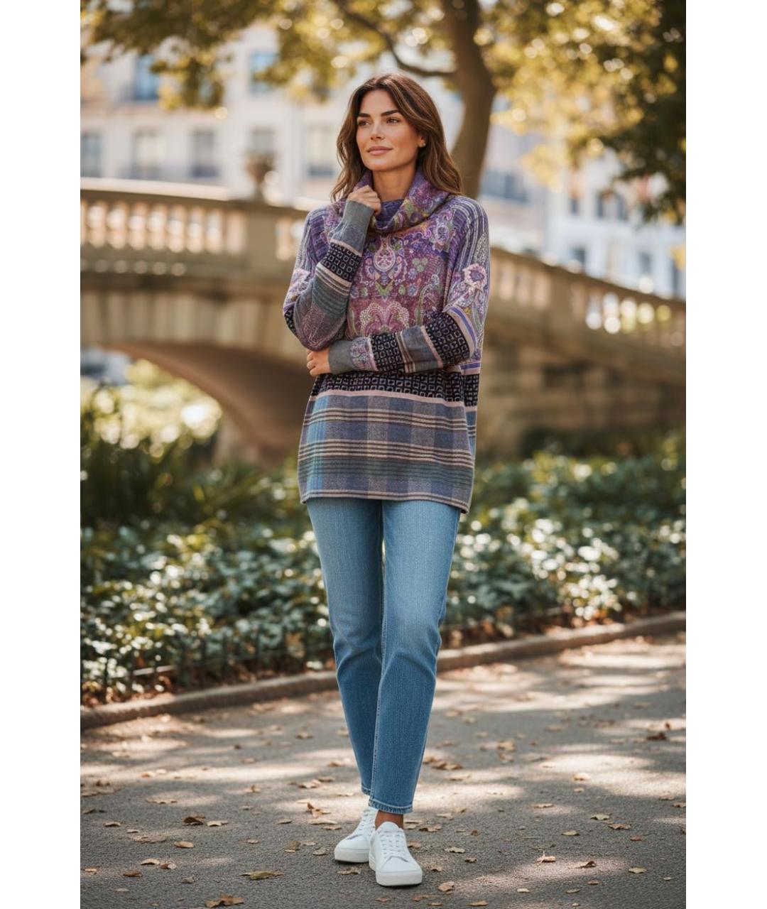 ETRO Фиолетовая кашемировая водолазка, фото 6