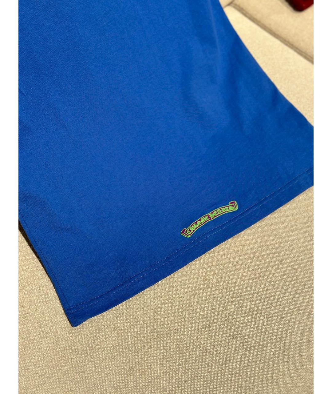 CHROME HEARTS Синяя хлопковая футболка, фото 4