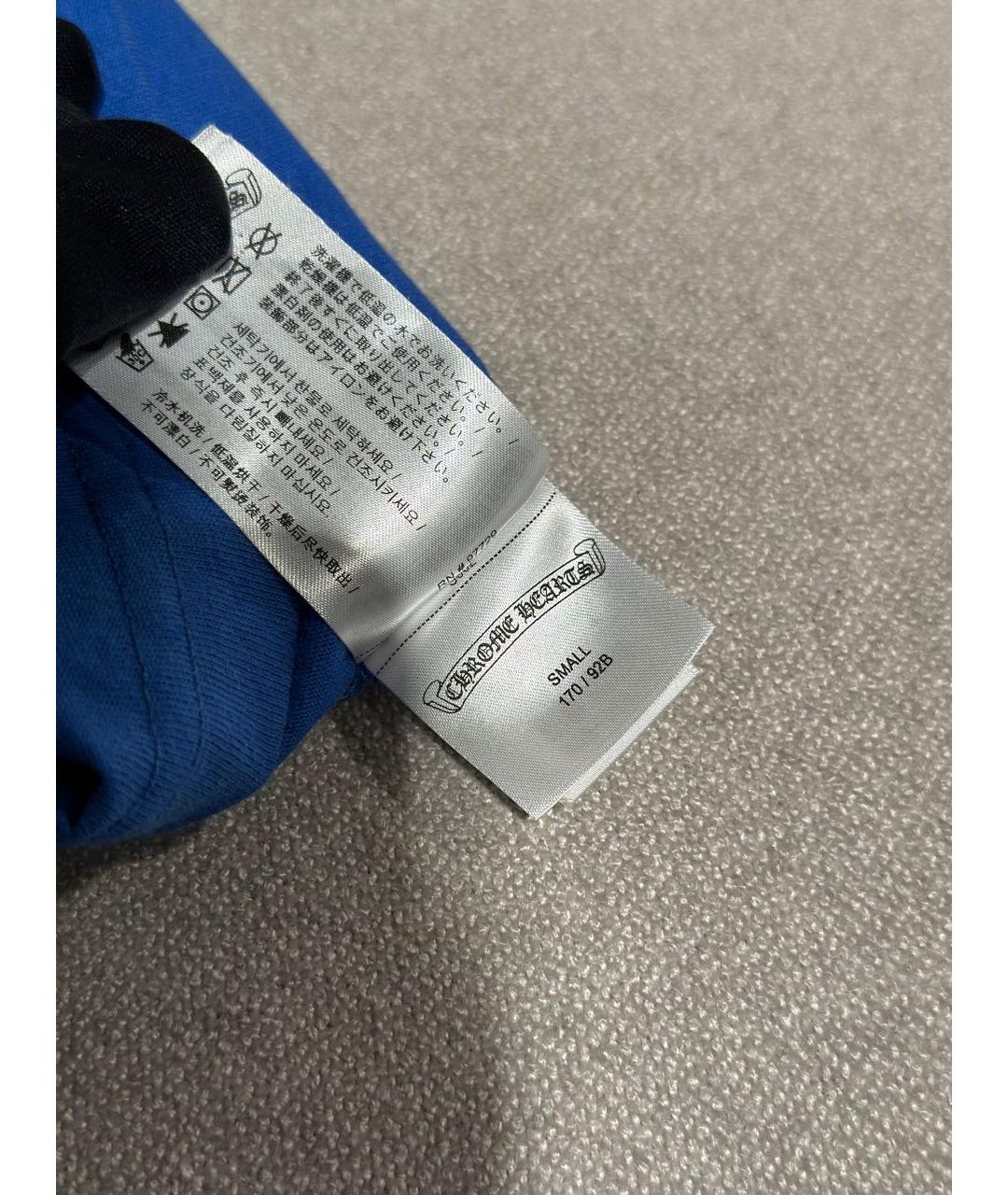 CHROME HEARTS Синяя хлопковая футболка, фото 7