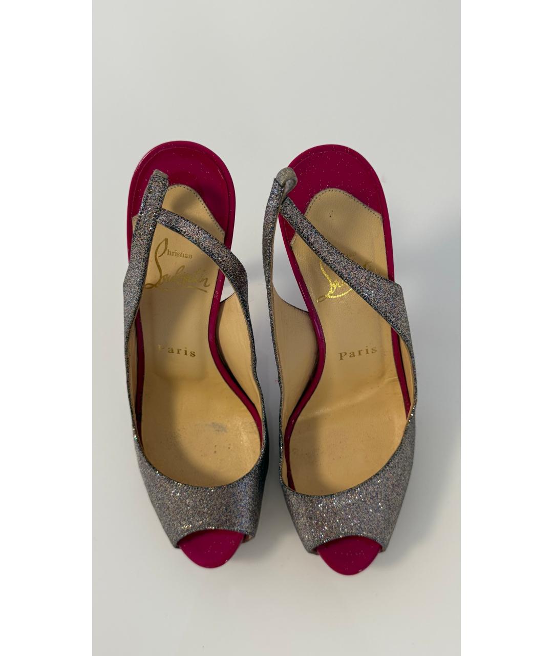 CHRISTIAN LOUBOUTIN Розовые кожаные туфли, фото 3