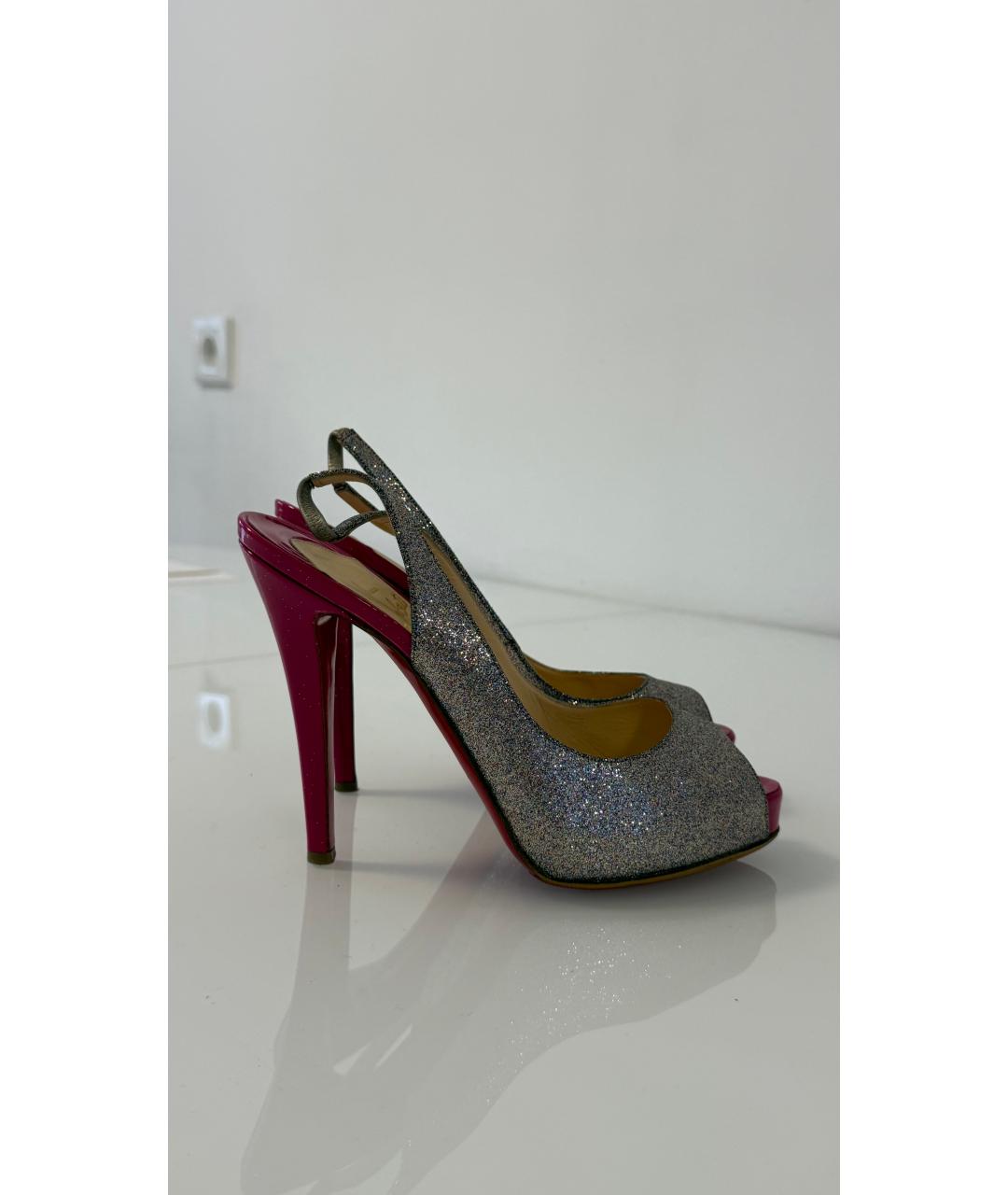 CHRISTIAN LOUBOUTIN Розовые кожаные туфли, фото 9