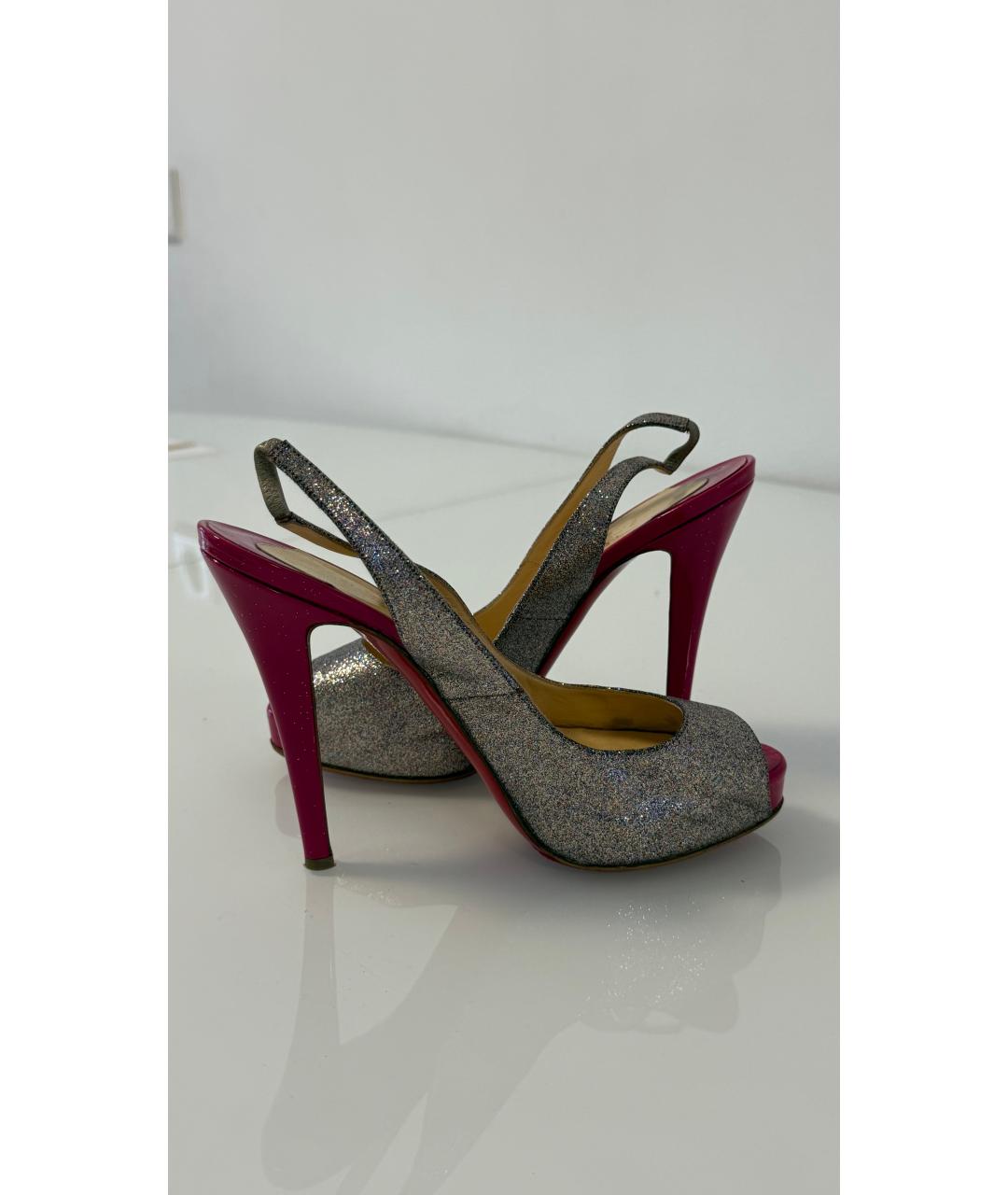 CHRISTIAN LOUBOUTIN Розовые кожаные туфли, фото 5