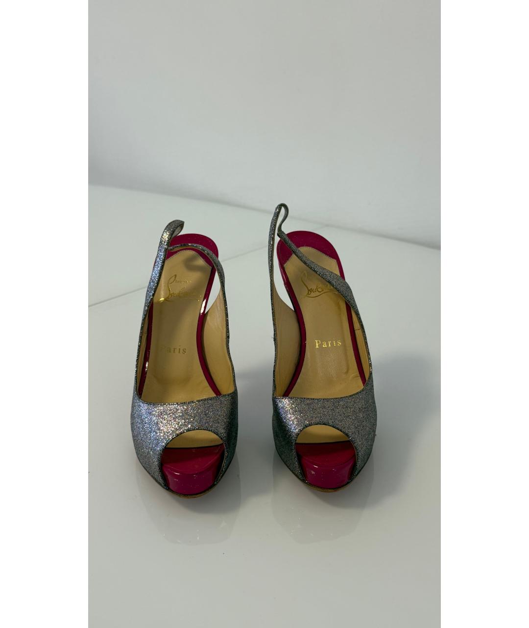 CHRISTIAN LOUBOUTIN Розовые кожаные туфли, фото 2