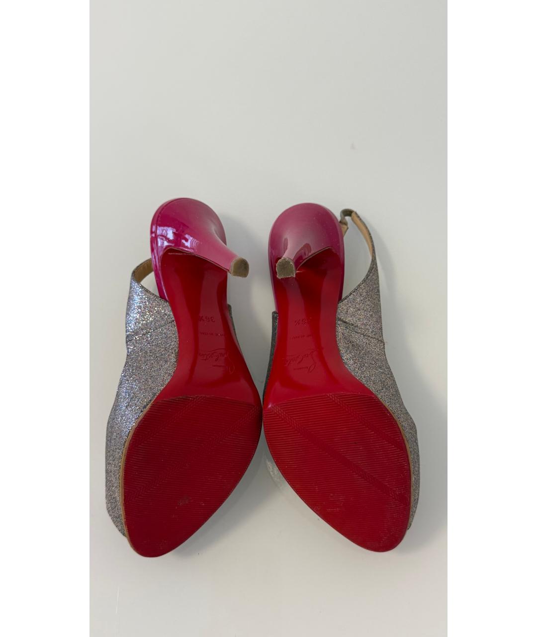 CHRISTIAN LOUBOUTIN Розовые кожаные туфли, фото 4