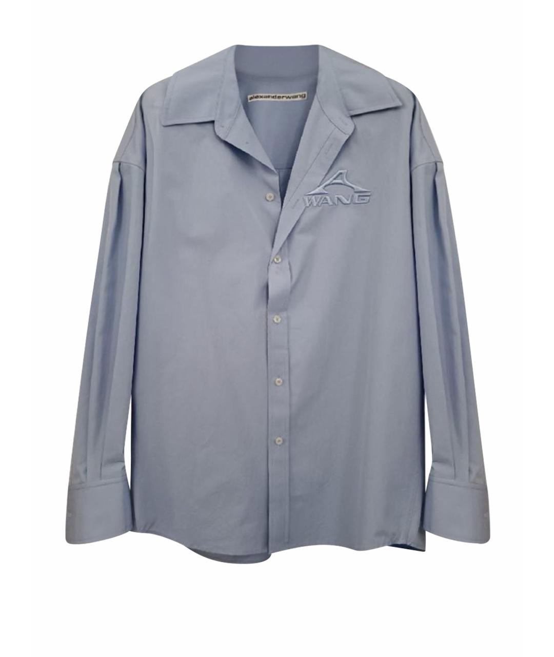 ALEXANDER WANG Голубая хлопковая рубашка, фото 1